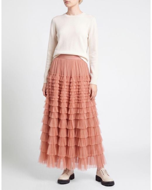 Twinset Orange Maxi Skirt