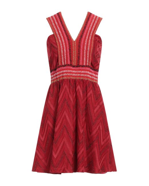 M Missoni Red Mini-Kleid
