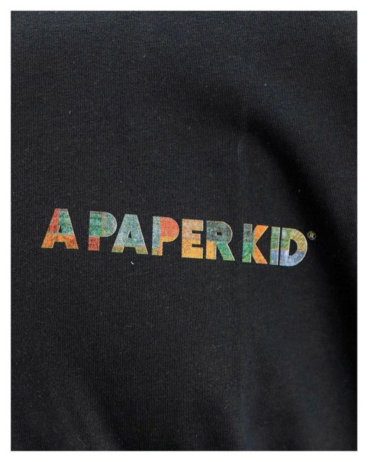 Camiseta A PAPER KID de hombre de color Black