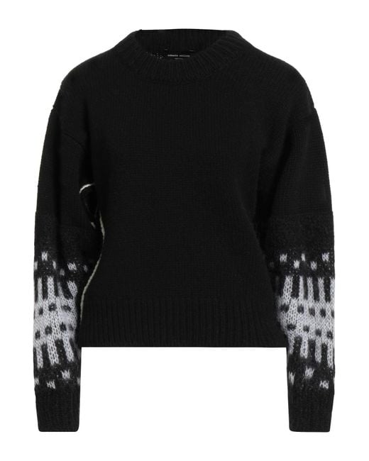 Roberto Collina Black Sweater Merino Wool