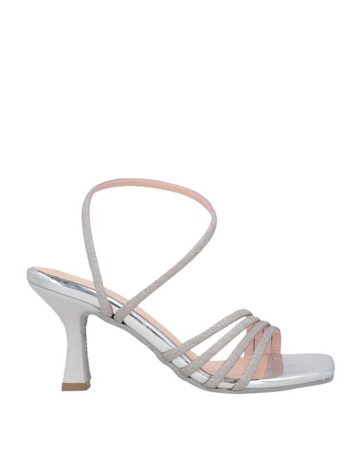 Lorenzo Mari White Sandals