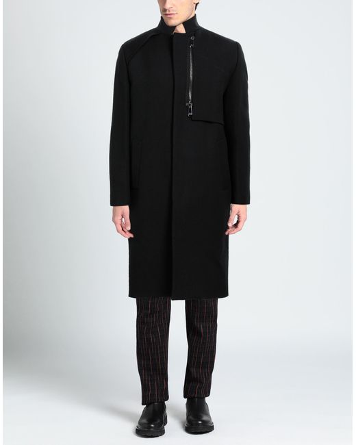 Alessandro Dell'acqua Black Coat for men