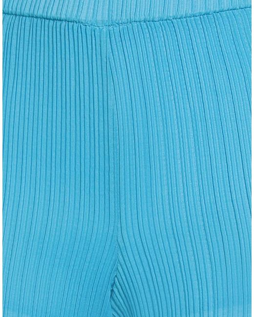 MSGM Blue Pants Polyester, Elastane
