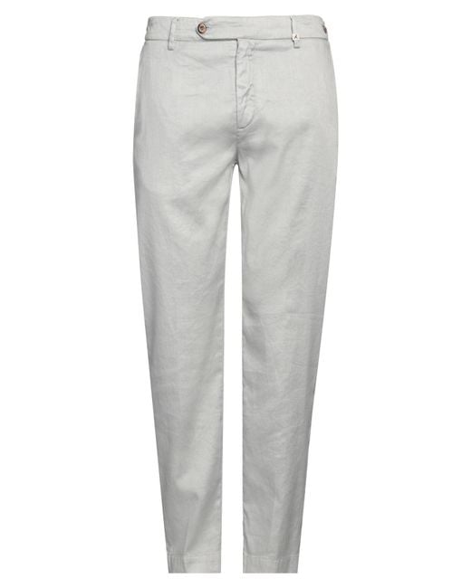 Myths Gray Pants Linen, Cotton, Elastane for men
