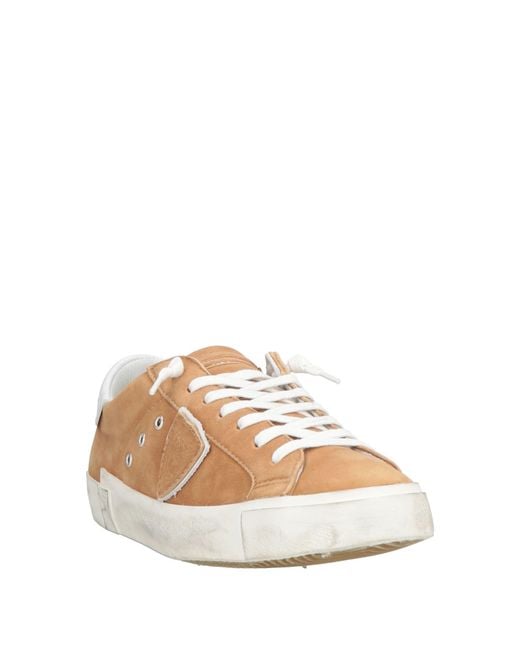 Philippe Model White Camel Sneakers Leather for men