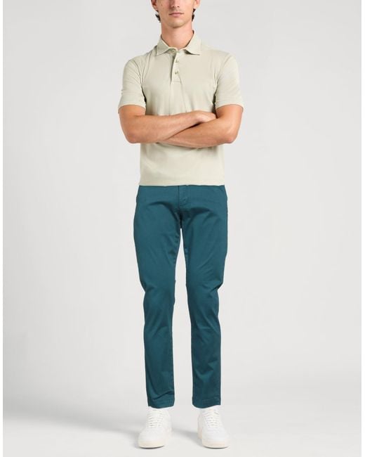 Liu Jo Blue Pants Cotton, Elastane for men