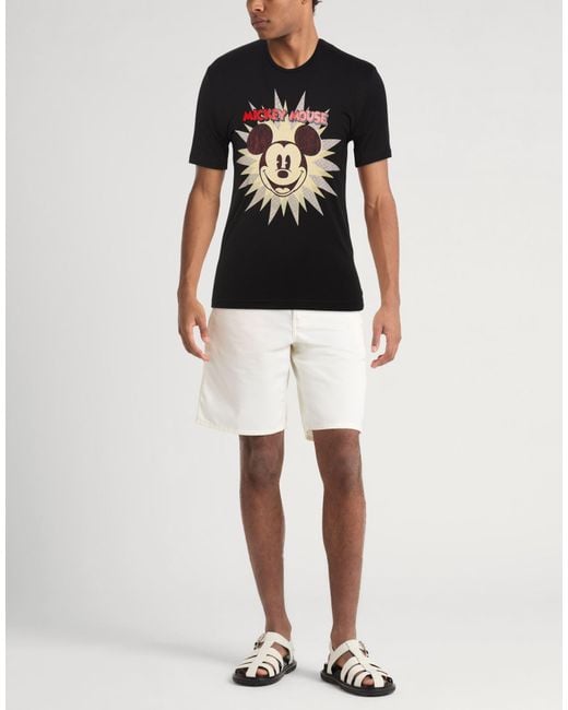 Iceberg Black Disney T-Shirt Cotton for men