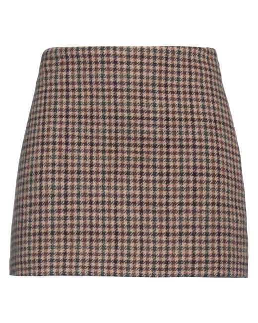 P.A.R.O.S.H. Brown Mini Skirt