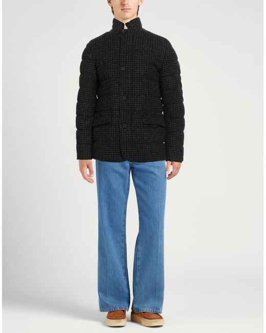 People Of Shibuya Black Puffer Acrylic, Virgin Wool, Polyester for men