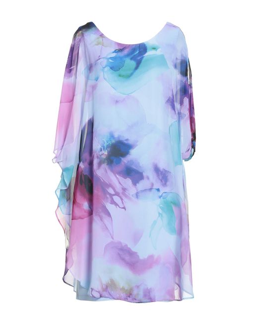 FRANK LYMAN Blue Lilac Mini Dress Polyester