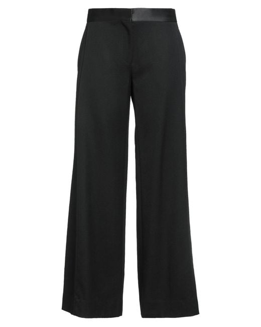 Victoria Beckham Women's Black Pants Polyester, Virgin Wool