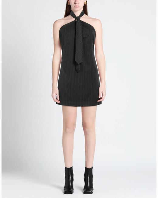 ViCOLO Black Mini Dress Polyester, Viscose, Elastane