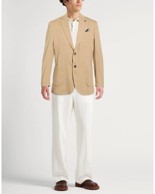 Bob Natural Blazer Viscose, Polyamide, Elastane for men
