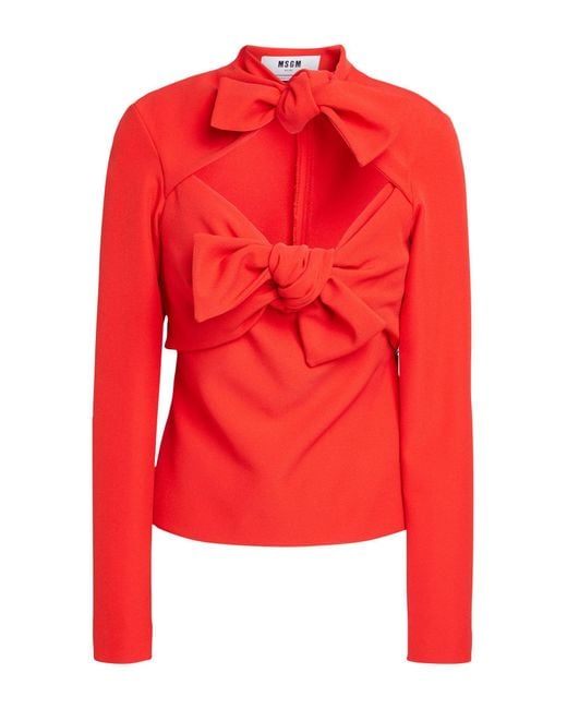 MSGM Red Top Polyester, Elastane