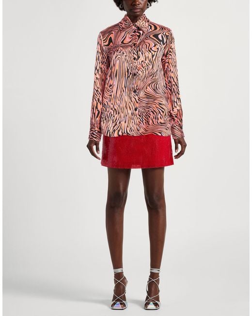 Pinko Red Shirt Polyester, Elastane