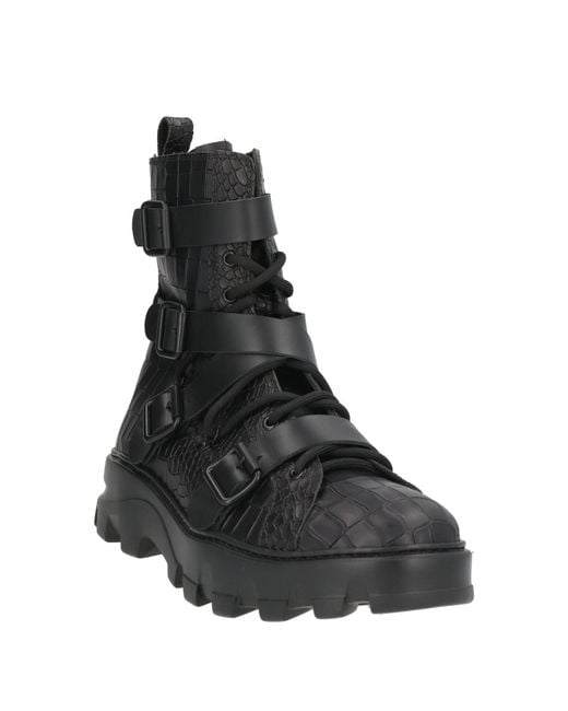 MICH SIMON Black Ankle Boots Leather for men