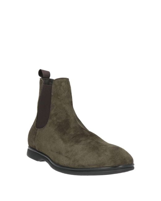 Sturlini Brown Military Ankle Boots Leather for men
