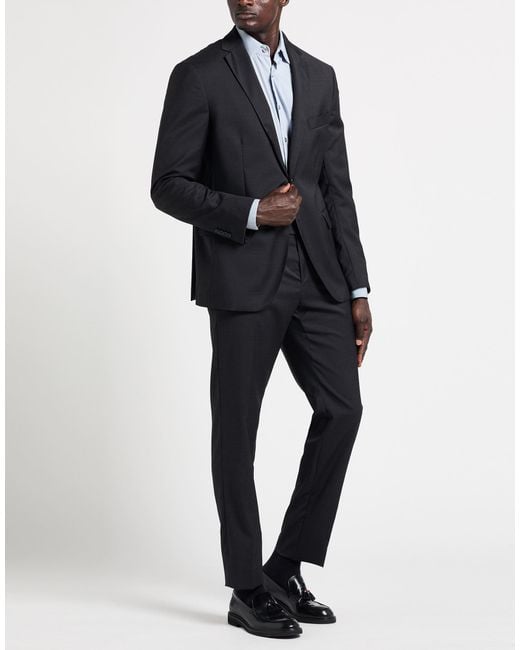Exte Black Suit Wool for men