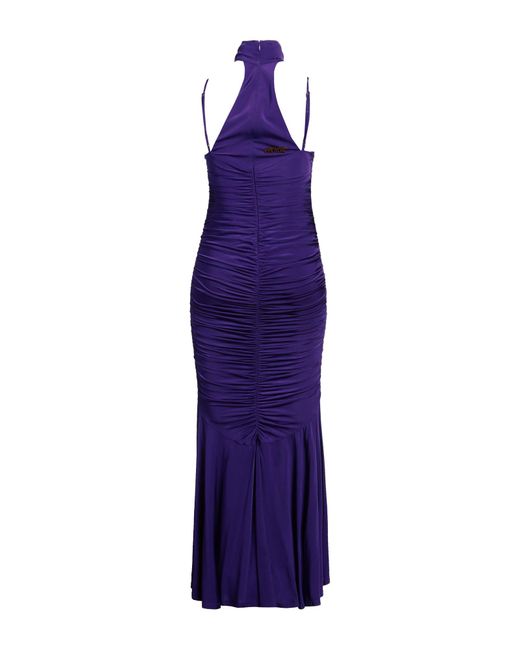 Versace Jeans Couture Purple Maxi Dress Viscose, Elastane