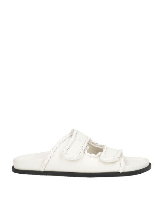 Elena Iachi White Sandals Leather