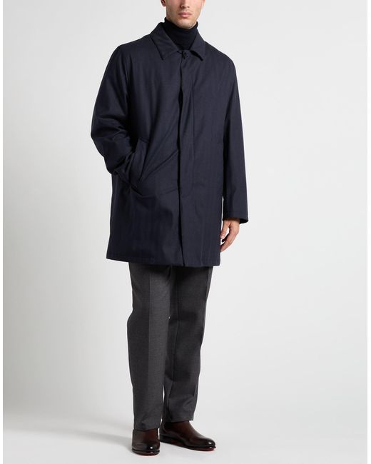 Paltò Blue Coat Virgin Wool, Polyurethane, Elastane for men