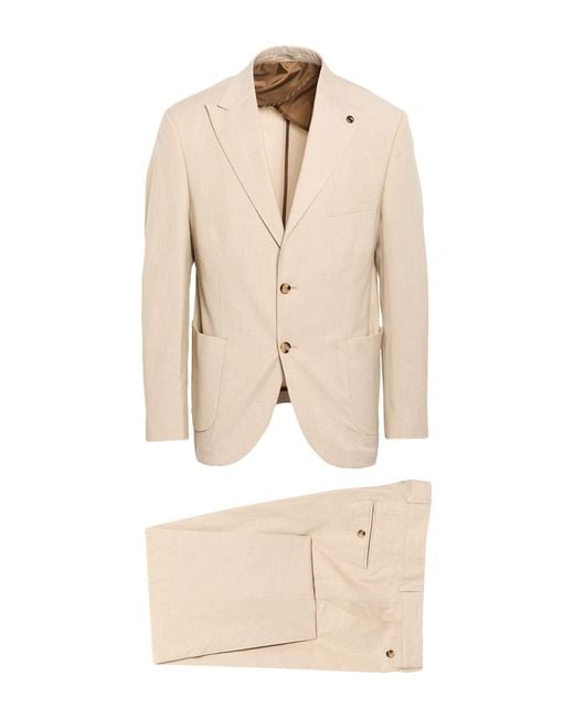 SUIT SARTORIA Natural Suit Linen for men