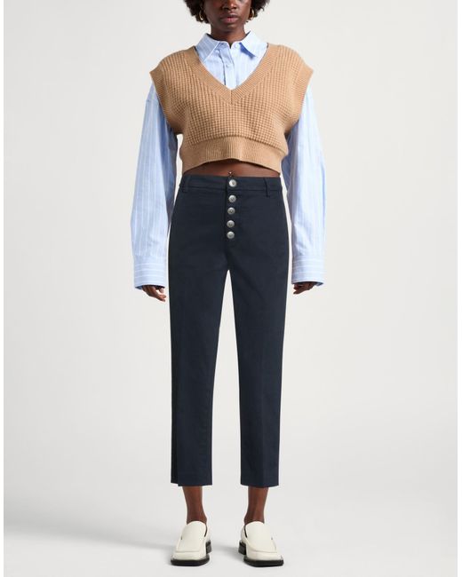 Dondup Blue Midnight Pants Cotton, Elastane