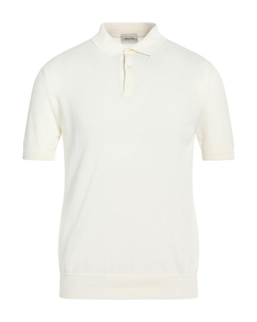 Paoloni White Polo Shirt Cotton for men