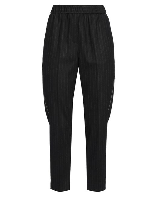 Peserico Black Pants Wool, Polyester, Viscose, Polyamide, Elastane