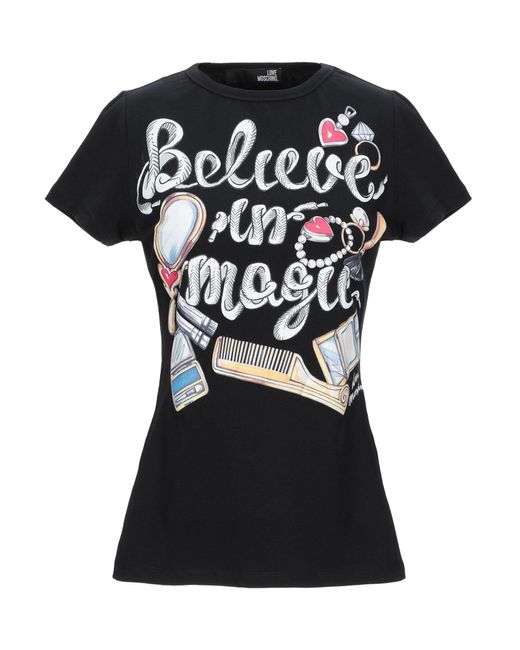 MOSCHINO Think Love T Shirt in Black MOSCHINO Think Love T Shirt in Black