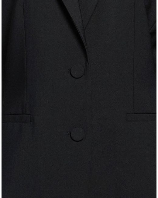Dondup Black Blazer Polyester, Virgin Wool, Elastane