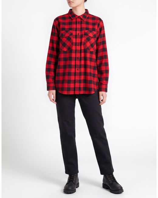Woolrich Red Shirt Cotton