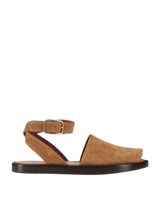 Loro Piana Brown Camel Sandals Leather for men