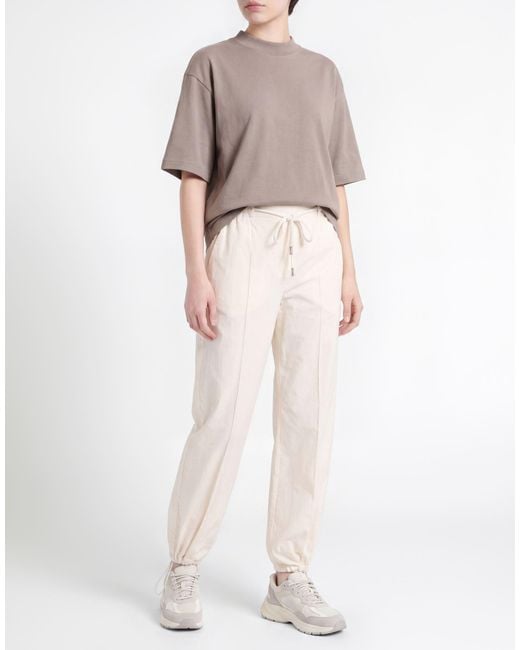 Peserico White Ivory Pants Cotton, Polyester