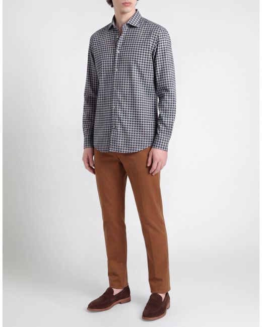 BASTONCINO Blue Shirt Cotton for men