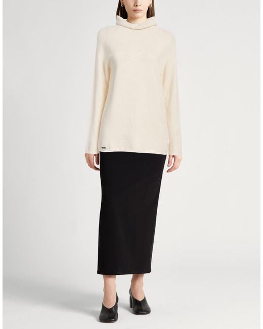 Moorer White Turtleneck Cashmere