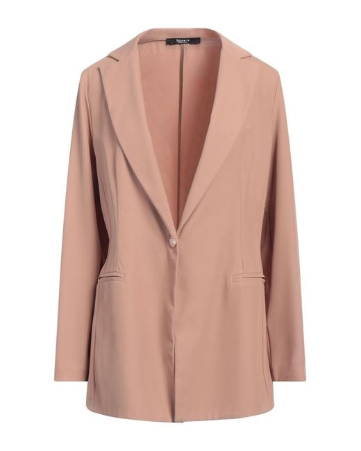 Siste's Pink Blazer Polyester, Elastane