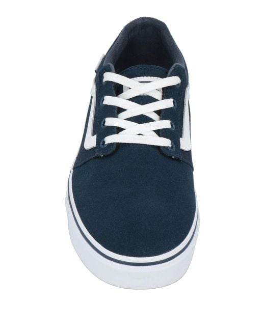 Vans Blue Sneakers Leather, Textile Fibers for men
