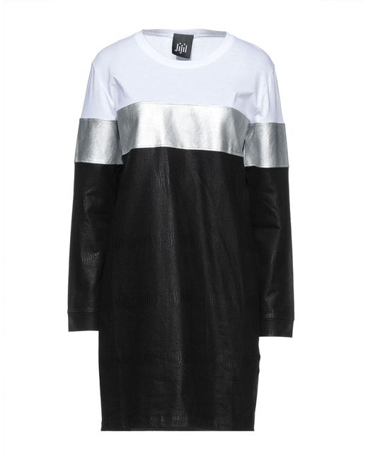Jijil Black Mini Dress Cotton, Elastane, Polyester, Polyurethane