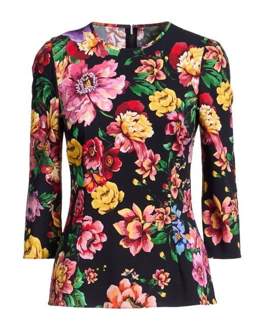 Dolce & Gabbana Black Top Viscose, Elastane