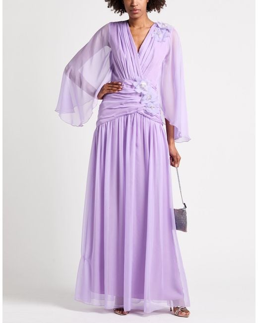 Camilla Purple Lilac Maxi Dress Polyester
