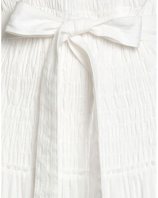 Pinko White Maxi Skirt Cotton, Elastane