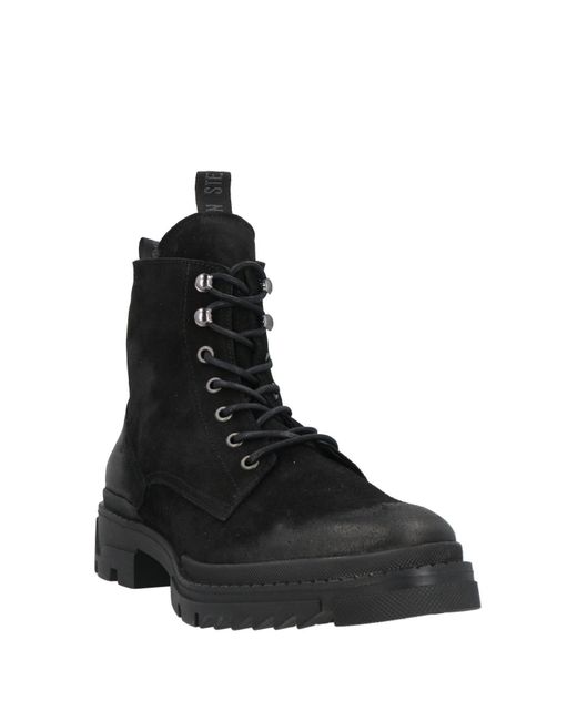 Steve Madden Black Ankle Boots Leather for men