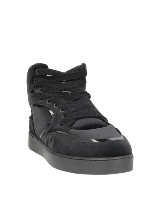 Emporio Armani Black Sneakers Polyester, Thermoplastic Polyurethane for men