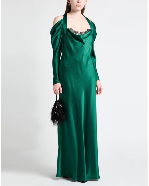 Alberta Ferretti Green Maxi Dress
