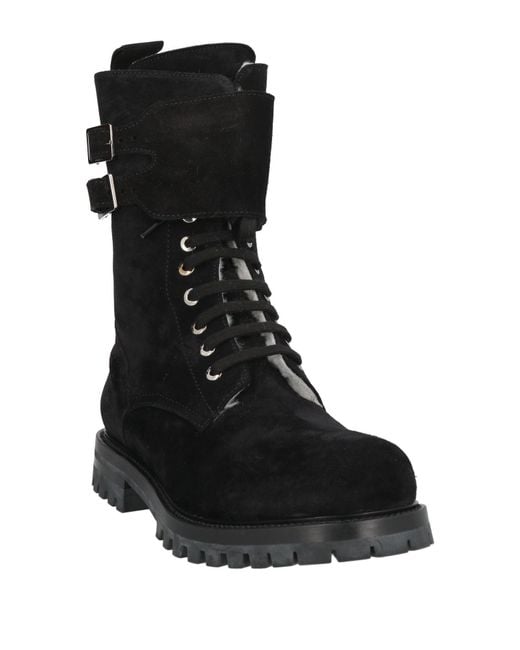 Kiton Black Ankle Boots Leather