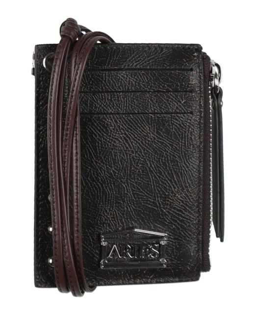 Aries Black Dark Cardholder Leather