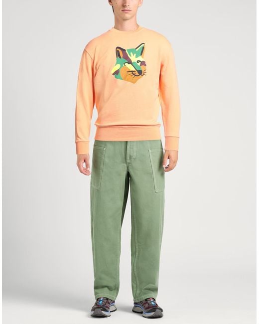 Maison Kitsuné Orange Sweatshirt Cotton for men