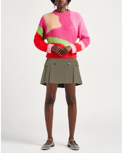 Staud Green Mini Skirt