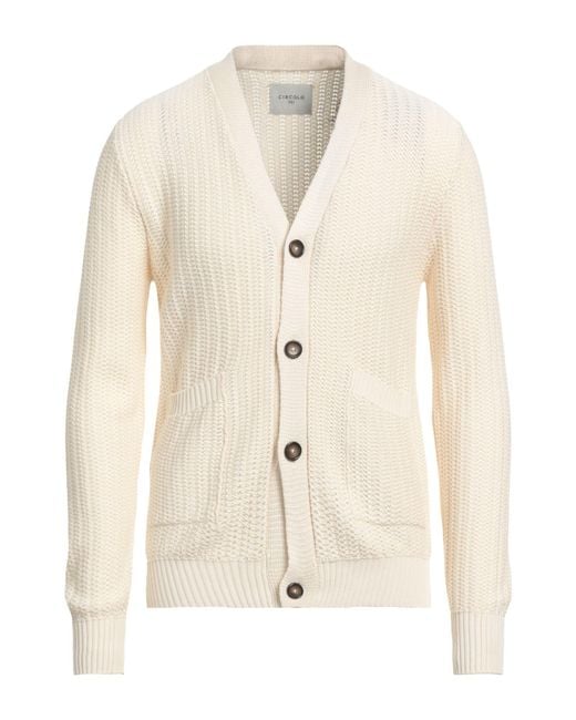 Circolo 1901 Natural Multipocket Cotton Knit Cardigan for men